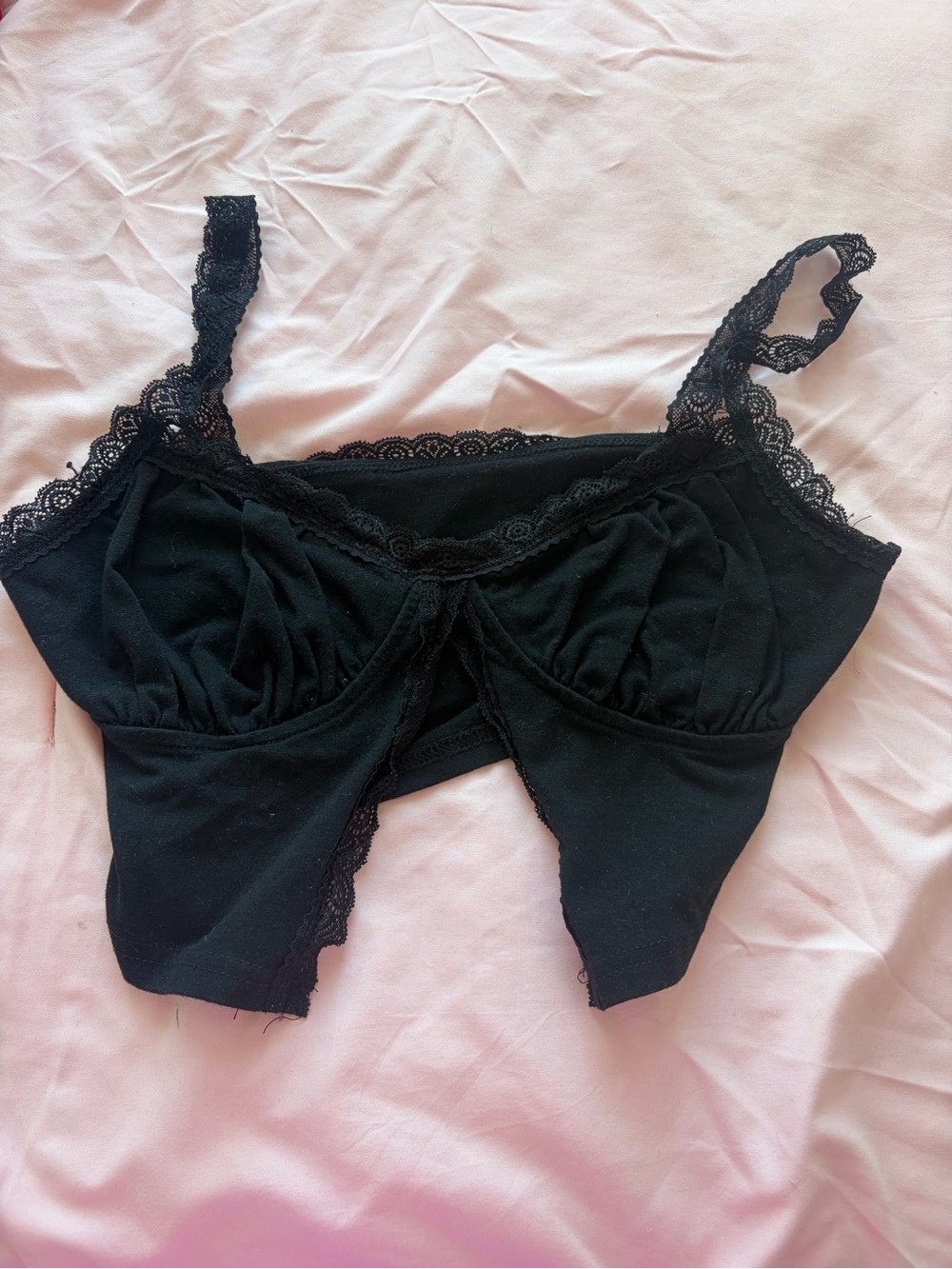 Black Lace-Trim top